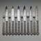 British Antique Solid Silver Handle Cutlery 6 Pair Set MARTIN HALL